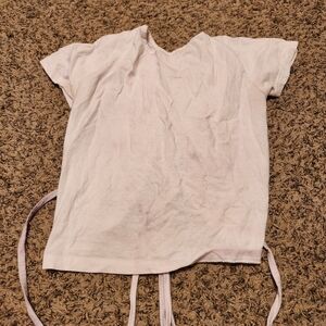 On Fire White Crop Top with Tie Details